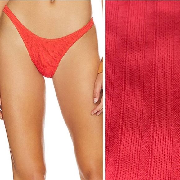 New Bond-Eye Australia Bikini Bottom In Coral Stripe XS - Picture 1 of 14